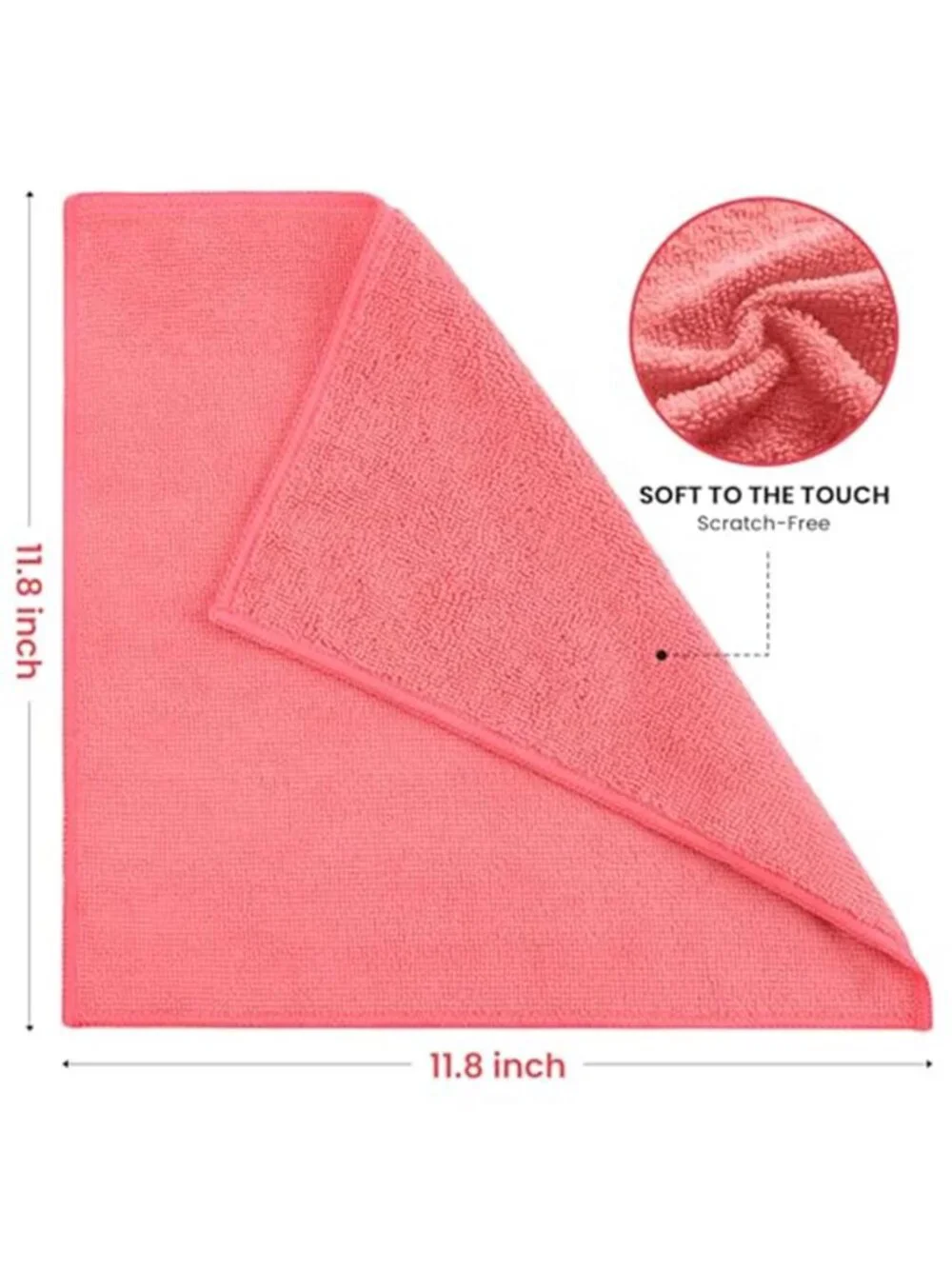 Microfiber Cleaning Cloth, 12 Pack Assorted Color Cleaning Rags